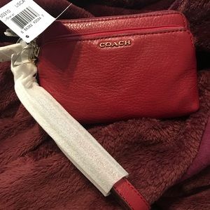 Coach double zip wristlet